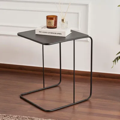 Immagine prodotto di Cattaneo - Tavolino da Salotto, 47x46x57h cm Nero, Forma Rettangolare