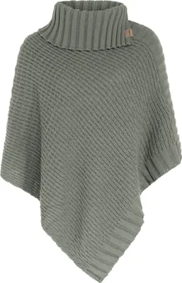 Produktbild von Knit Factory Nicky Gestrickter Poncho - Urban Green - One Size