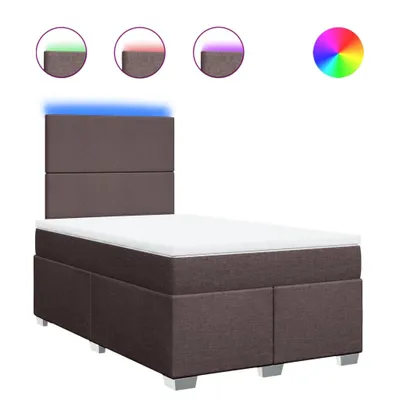 Produktbild von Boxspringbett mit Matratze Dunkelbraun 120x190 cm Stoff