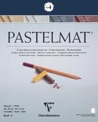 Zdjęcie produktu dla Clairefontaine Pastelmat Glued Pad N4 Szkicownik 12 24 x 30 cm 360 g