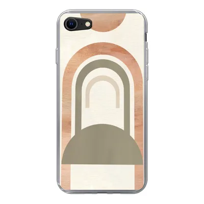 Produktbild von MuchoWow® Handyhülle Schutzhülle Hülle für iPhone SE 2022 Rosa - Grün - Abstrakt Silikon Softcase Handy Hülle - Schutzhülle