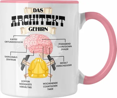Produktbild von Trendation - Architekt Tasse Lustiges Geschenk für Architekten Spruch Becher Geburtstag Weihnachten (Rosa)