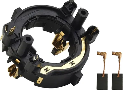 Produktbild von Trade-Shop Motorkohlen-Halter / Kohlebürsten-Halter / Bürstenbrücke inkl. 2 Kohlebürsten kompatibel mit Makita HR2230 HR2440 HR2460 HR2470 HR2230DF