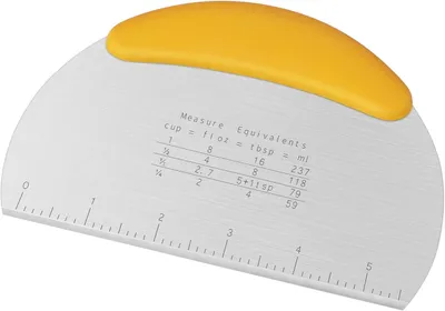 Obrázok produktu pre Škrabka na cesto s nerezovou čepeľou, 16 cm, s mäkkou rukoväťou z TPR, vhodná na pizzu a pečenie