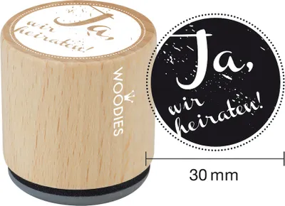 Produktbild von COLOP Motiv-Stempel Woodies "Ja wir heiraten"