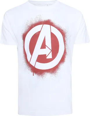 Image de XL|AVENGERS Marvel Logo au pochoir T-Shirt homme FAMTS954WHT