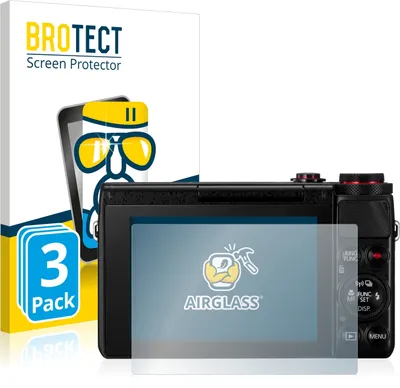 Produktbild von 3x BROTECT Schutzglas für Canon PowerShot G7 X G7X Schutzfolie Panzer Folie Glas Display Schutz klar