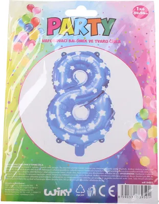 Produktbild von Aufblasbarer Ball – Nummer 8 blau