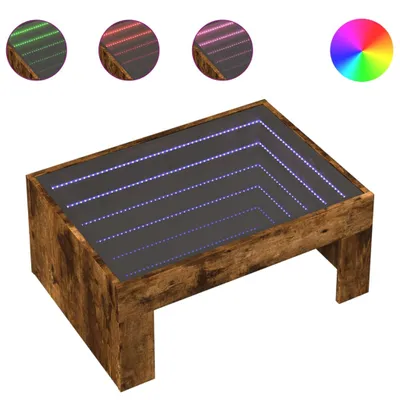 Produktbild von vidaXL Couchtisch mit Infinity-LED Räuchereiche 70x50x30 cm