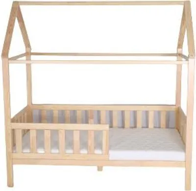 Produktbild von Hausbett 80x160 cm, Kinderbett aus Kiefernholz mit Lattenrost