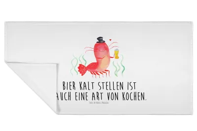 Produktbild von Mr. & Mrs. Panda Handtuch Hummer Weizen - Weiß - Geschenk, Wirtschaft, 50x100, Gasthaus, frottee, Flauschtuch, 100x50, Bier, Kneipe, Meer, Frotteehandtuch, Kochen