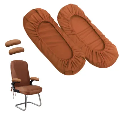 Armlehnenbezug für Bürostuhl, 1 Paar, elastisch, Kaffee