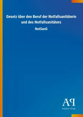 Produktbild von Gesetz über den Beruf der Notfallsanitäterin und des Notfallsanitäters
