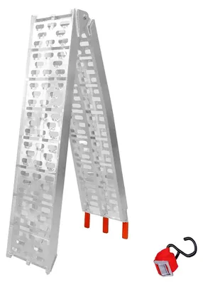 Imagen del producto de Rampa de carga de aluminio BIKETEC, 226 x 30,5 cm, capacidad de 340 kg, para motocicletas y vehículos todo terreno (ATV)