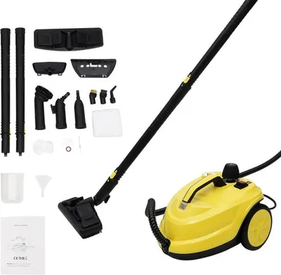 Zdjęcie produktu dla Odkurzacz parowy ręczny - moc 2000W - obrotowa szczotka 360° do dokładnego czyszczenia kuchni