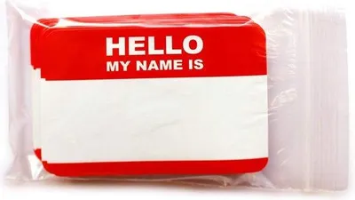 Zdjęcie produktu dla Zestaw naklejek „HELLO my name is...” – naklejki z imionami – 10 sztuk – 10,5 x 7,4 cm