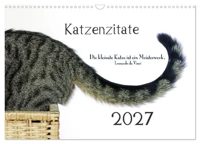 Produktbild von Katzenzitate 2027 (Wandkalender 2027 DIN A3 quer), CALVENDO Monatskalender