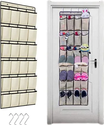 Produktbild von Famanu Schuhorganizer Set - platzsparender Schuhhalter mit 24 Taschen