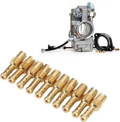 Immagine prodotto di 10 pezzi carburatore Slow Jet ricambio per Mikuni Carb VM28 /486 HSR42/45/48 HS40 10-32,5
