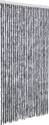 Image de vidaXL Rideau anti-insectes argenté 118x220 cm chenille