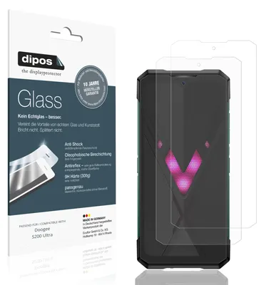 Image de 2x Protection ecrán pour Doogee S200 Ultra mat Verre souple Film Protecteur 9H dipos