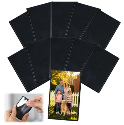 Productafbeelding van Mini fotolijstjes - Magnetisch voor foto's - 10 stuks - 9,3 x 6,3 cm - Zwart