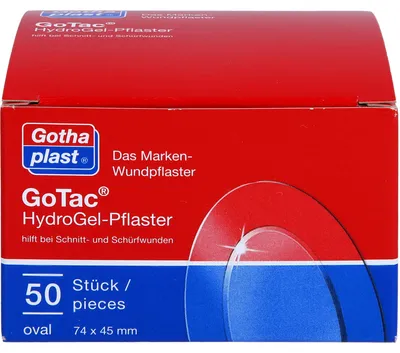 Obrázek produktu pro Hydrogelové náplasti Gotac 74x45 mm oválné 50 ks