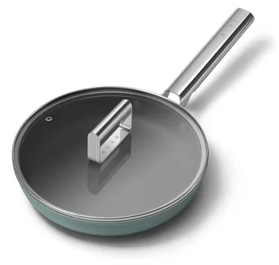 Produktbild von Smeg FPF2002EGM Bratpfanne, 20 cm, Keramik, Edelstahlgriff, Smaragdgrün