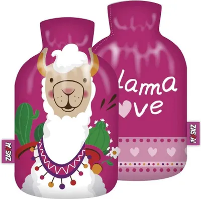 Produktbild von familie24 Lama Wärmeflasche Kinderwärmflasche Wärmekissen Heizkissen Wärmflasche Alpaka