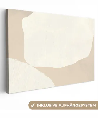 Obrázek produktu pro OneMillionCanvasses® - Obrazy na plátně - Béžové - Abstraktní - Moderní, Fototapeta, Nástěnné dekorace obrazy obývací pokoj, 120x80cm