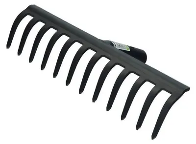 Produktbild von Gartenrechen Stahlrechen Laubrechen Rasenrechen Metallrechen 30cm