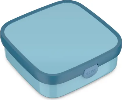Produktbild von Mepal - Bento Brotdose Groß Campus - Bento Lunchbox für Kinder - Inklusive 2 auslaufsicheren Bento Fächern & Gabel - Bento-Fach ist mikrowellengeeignet - 1,25 l - Cool blue