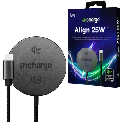 Image de 3mk InCharger Align Chargeur Induction MagSafe Qi2 25W Noir