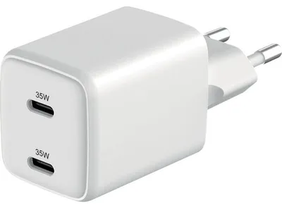 Image de Chargeur secteur GaN 35 W 2 ports USB-C - blanc