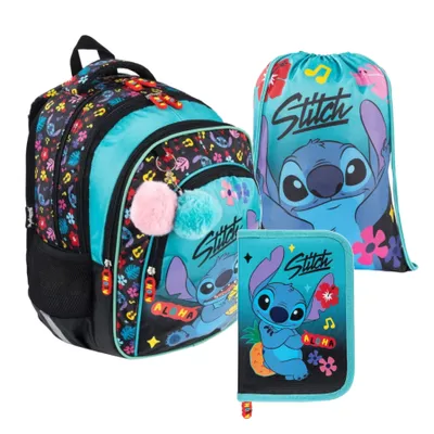 Produktbild von Rucksack Set Lilo und Stitch Aloha Mint St. Majewski 3-teiliges Schulset