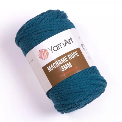 Produktbild von Yarn Art Macrame Rope 3 mm 63 m 789 Blueish Schnur