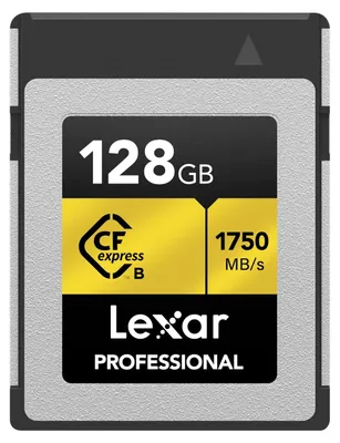 Produktbild von Lexar Professional GOLD-Serie CFexpress Karte 128GB, Typ B CF, LCXEXPR128G-RNENG