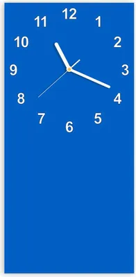 Produktbild von Wanduhr aus Glas mit Motiv Blauer Hintergrund II- 30 x 60 cm - inkl. Aufhängesystem