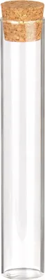 Image de Tube à essai avec bouchon verre déco avec couvercle croco transparent brun 15x2,5cm -
