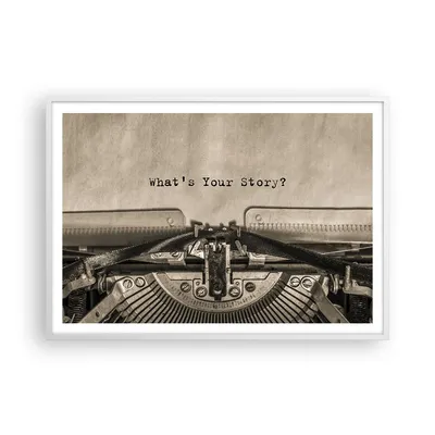 Produktbild von Gerahmtes Poster - Weißer Rahmen - Maschine Schreiben Text - 100x70 cm - Wand Bild - Wanddeko - Wandbilder - Kunstposter - Wandposter - Bilderrahmen - Bilder - Kunstdruck - P2WAA100x70-4976