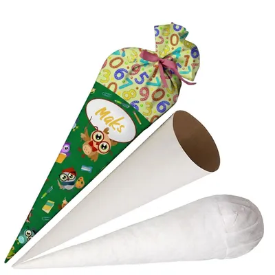 Produktbild von Ferocity, Schultüte mit Namen, 70 cm, Zuckertüte zur Einschulung, für Mädchen – Owl [149]