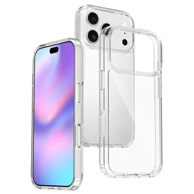 Produktbild von Handytaschen, Hülle für iPhone 17ProMax, PC+ Soft TPU Silikon Handyhülle, transparente Schutzhülle, Sturzfest, Stoßfeste