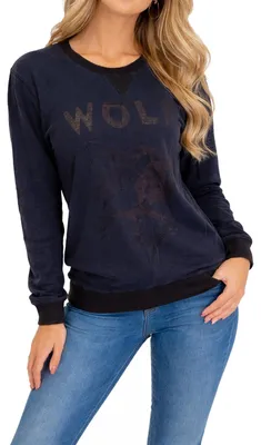 Produktbild von Diesel F-Space Felpa Langarmshirt Sweatshirt Dunkelblau