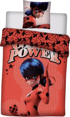 Productafbeelding van Miraculous Dekbedovertrek Girl Power 140 x 200 cm + 63 x 63 cm - Polyester