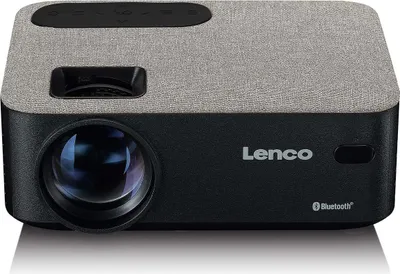 A front view of a Lenco projector on a white background.