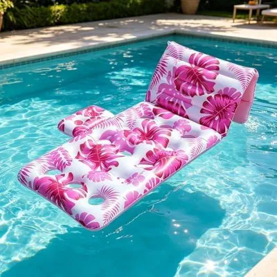 Produktbild von Aufblasbare Seenestflöße für Erwachsene mit Getränkehalter | Schwimmliege für Pool, See, Fluss und Garten sowie für Sommerparty, Reise, Camping und Urlaub
