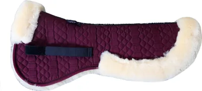 Produktbild von Engel Reitsport Lammfell Sattelkissen (Sakis2) Bordeaux Med./Natur L (18 - 19,5 Inch) 58cm