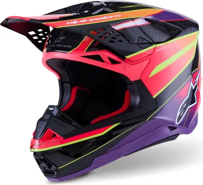 Immagine prodotto di casco SUPERTECH S-M10 ERA, ALPINESTARS (rosa/viola/giallo fluo, taglia L)