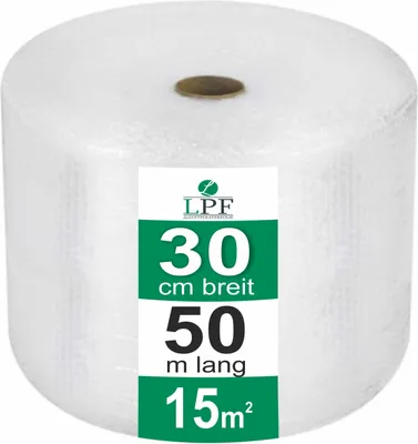 Produktbild von Luftpolsterfolie Breite 30cm x Länge 50m Noppenfolie Verpackungsfolie