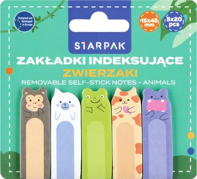 Produktbild von Indexing Lesezeichen gemischte Muster 5farbig Tiere Zebra STARPAK 562592
